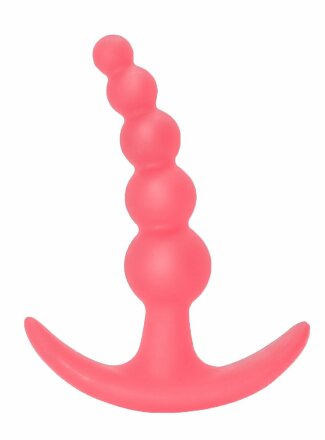 Розовая анальная пробка Bubbles Anal Plug - 11,5 см. 