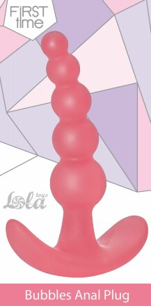 Розовая анальная пробка Bubbles Anal Plug - 11,5 см. 