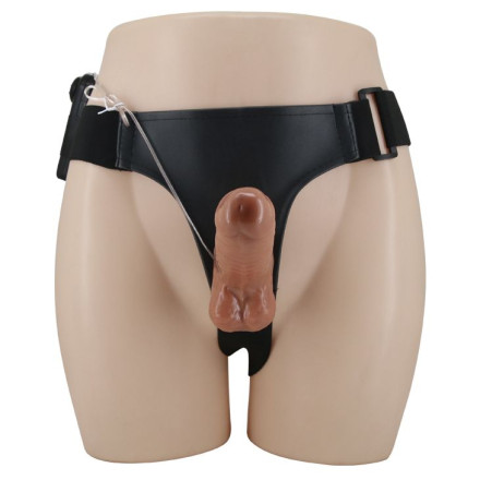 Страпон на трусиках с вибрацией Ultra Passionate Harness - 16 см. 