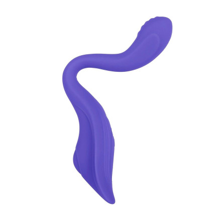 Фиолетовый гибкий вибростимулятор с пультом ДУ Anywhere Vibe  