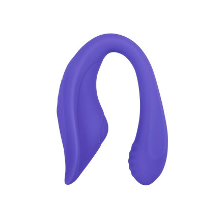 Фиолетовый гибкий вибростимулятор с пультом ДУ Anywhere Vibe  
