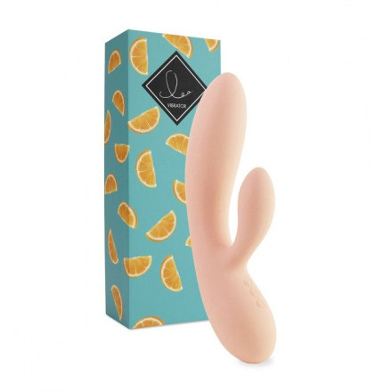 Бежевый вибратор-кролик Lea Rabbit Vibrator - 20,2 см. 