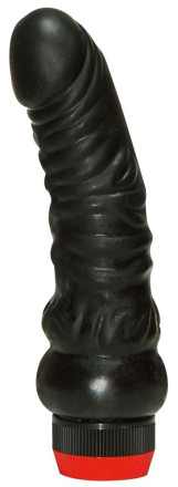 Черный вибратор-реалистик Natur-Vibrator - 17 см. 