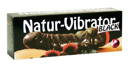 Черный вибратор-реалистик Natur-Vibrator - 17 см. 
