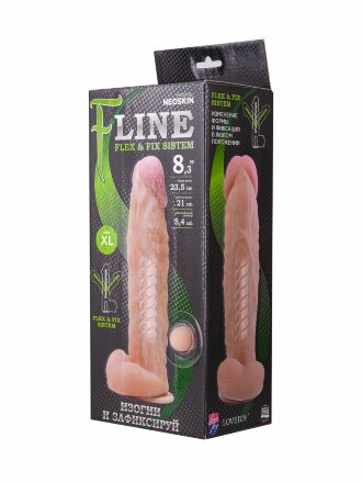 Большой фаллоимитатор на присоске F LINE - 23,5 см. 