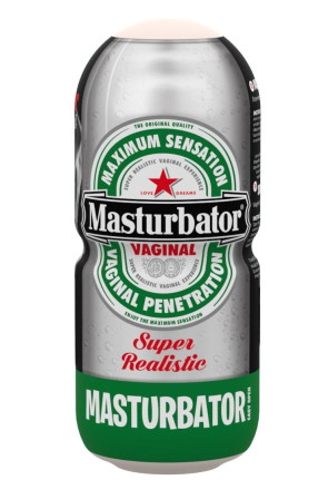 Стилизованный под пивную банку мастурбатор-вагина Vagina Beer Masturbator 