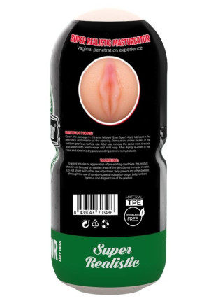 Стилизованный под пивную банку мастурбатор-вагина Vagina Beer Masturbator 