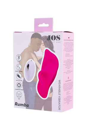 Розовый вибратор в трусики JOS Rumba с пультом ДУ 