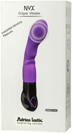 Фиолетовый вибратор для стимуляции G-точки Nyx - 20,1 см. 