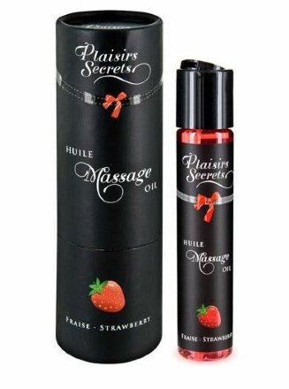 Массажное масло с ароматом клубники Huile de Massage Gourmande Fraise des Bois - 59 мл. 