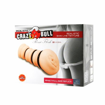 Мастурбатор-вагина с утягивающими кольцами Crazy Bull Rossi Flesh 3D 