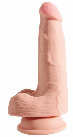 Телесный фаллоимитатор на присоске 5&quot; Triple Density Cock with Balls - 17,78 см. 