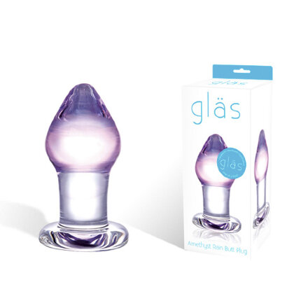 Классическая анальная пробка Amethyst Rain Small - 8 см. 