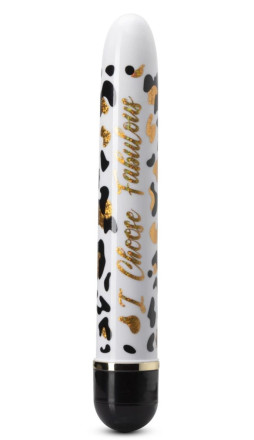 Бело-черный классический вибратор I Choose Fabulous - 17,8 см. 