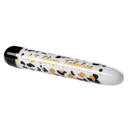 Бело-черный классический вибратор I Choose Fabulous - 17,8 см. 