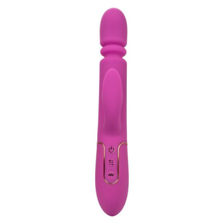 Лиловый вибратор с поступательными движениями Shameless Slim Player - 22,75 см. 