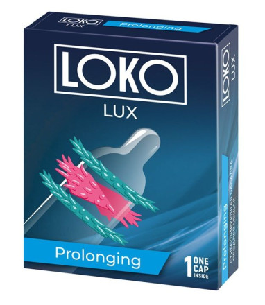 Стимулирующая насадка на пенис LOKO LUX с продлевающим эффектом 
