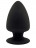 Черная анальная втулка Premium Silicone Plug XS - 8 см. 
