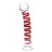 Прозрачный стимулятор с красной спиралью 10  Mr. Swirly Dildo - 25,4 см. 