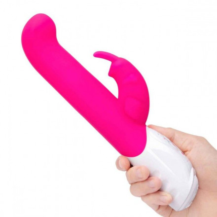 Розовый вибромассажер для G-точки Come hither G-Spot Rabbit - 24,5 см. 