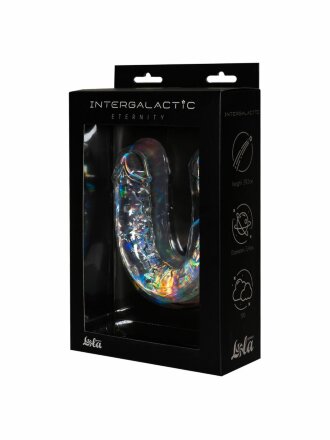 Прозрачный двусторонний фаллоимитатор Eternity - 29,5 см. 
