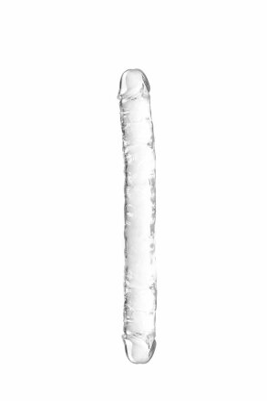 Прозрачный двусторонний фаллоимитатор Eternity - 29,5 см. 