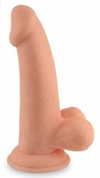 Телесный фаллоимитатор 6&quot; Dong with Balls - 14 см.
