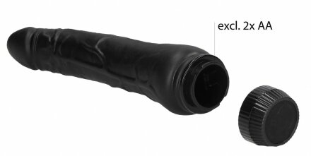 Черный вибромассажер Multispeed G-Spot Vibrator - 23,5 см. 