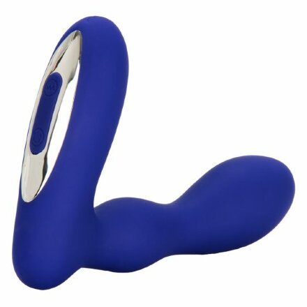 Синий анальный вибратор Eclipse Pleasure Probe - 13,25 см. 