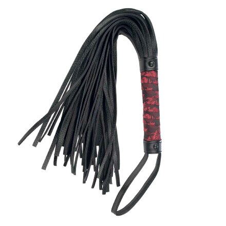 Плетка Scandal Flogger с атласной ручкой 
