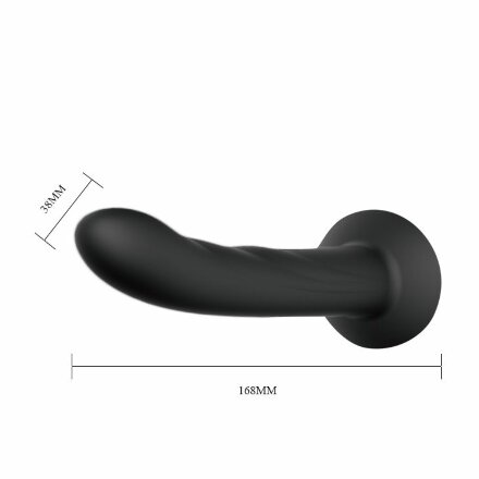 Страпон на эластичных ремнях Ultra Harness Karin Dildo - 16,8 см. 