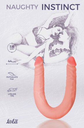 Двусторонний фаллоимитатор Naughty Instinct - 44 см. 