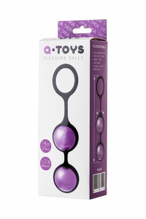 Фиолетово-черная вагинальные шарики TOYFA A-toys 