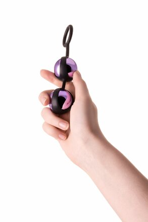 Фиолетово-черная вагинальные шарики TOYFA A-toys 