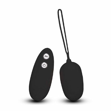 Чёрное виброяйцо с пультом дистанционного управления ULTRA SEVEN REMOTE CONTROL EGG 