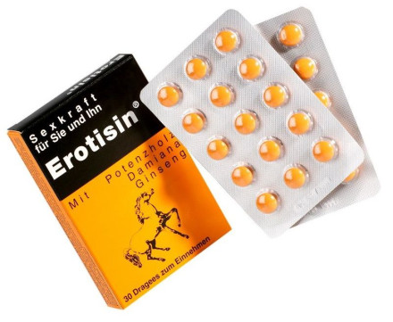 Средство для повышения сексуальной энергии Erotisin - 30 драже (430 мг.) 