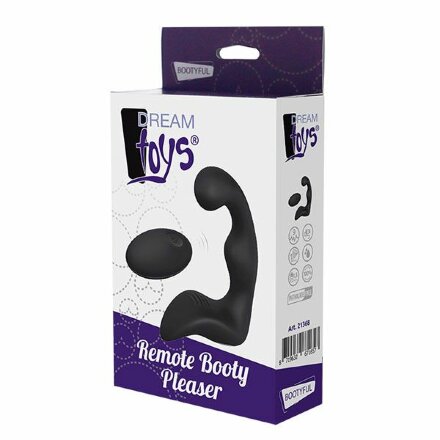Черный вибромассажер простаты REMOTE BOOTY PLEASER  