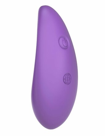 Фиолетовая вибропуля с пультом Rechargeable Remote Control Bullet - 7,62 см. 