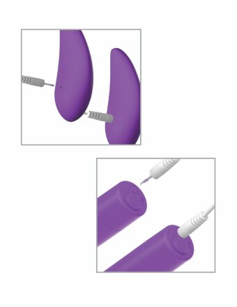 Фиолетовая вибропуля с пультом Rechargeable Remote Control Bullet - 7,62 см. 