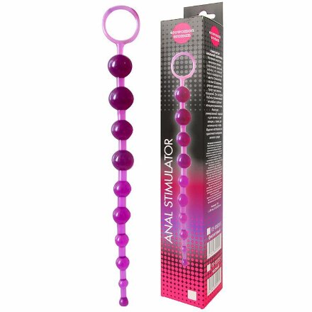 Фиолетовая анальная цепочка Anal stimulator - 26 см. 