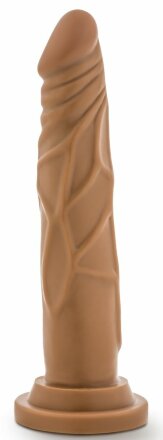 Кофейный фаллоимитатор без мошонки Dr. Skin Realistic Cock Basic 7.5 - 19 см. 