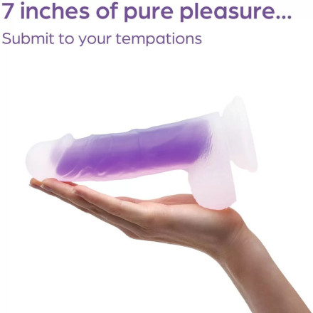 Фиолетовый фаллоимитатор So Divine Real Skin - 17 см. 