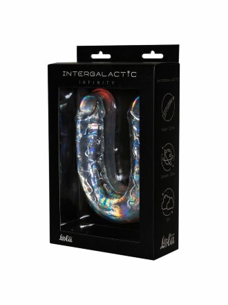 Прозрачный двусторонний фаллоимитатор Infinity - 33,5 см. 