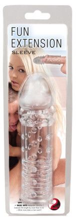 Прозрачная насадка на пенис Fun Extension - 16 см. 