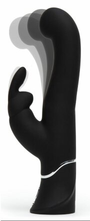 Черный вибратор-кролик G-Spot Stroking Vibrator - 24,2 см. 