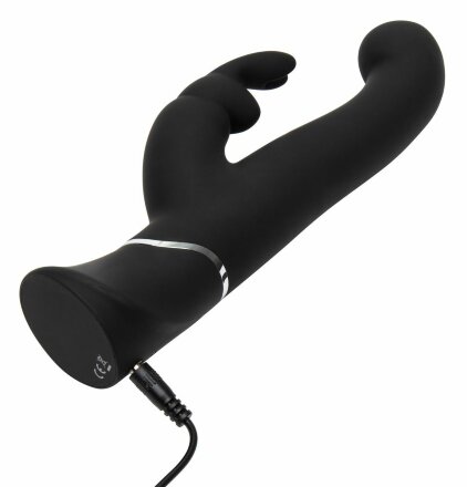 Черный вибратор-кролик G-Spot Stroking Vibrator - 24,2 см. 