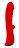 Красный вибромассажер 5  Silicone Wild Passion - 19,1 см. 