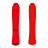 Красный вибромассажер 5  Silicone Wild Passion - 19,1 см. 