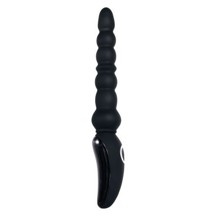 Черная анальная виброелочка Magic Stick - 22,6 см. 