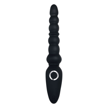 Черная анальная виброелочка Magic Stick - 22,6 см. 